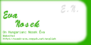 eva nosek business card